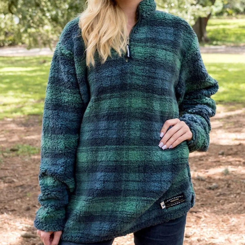 Southern Marsh 21 Andover Plaid Sherpa Pullover