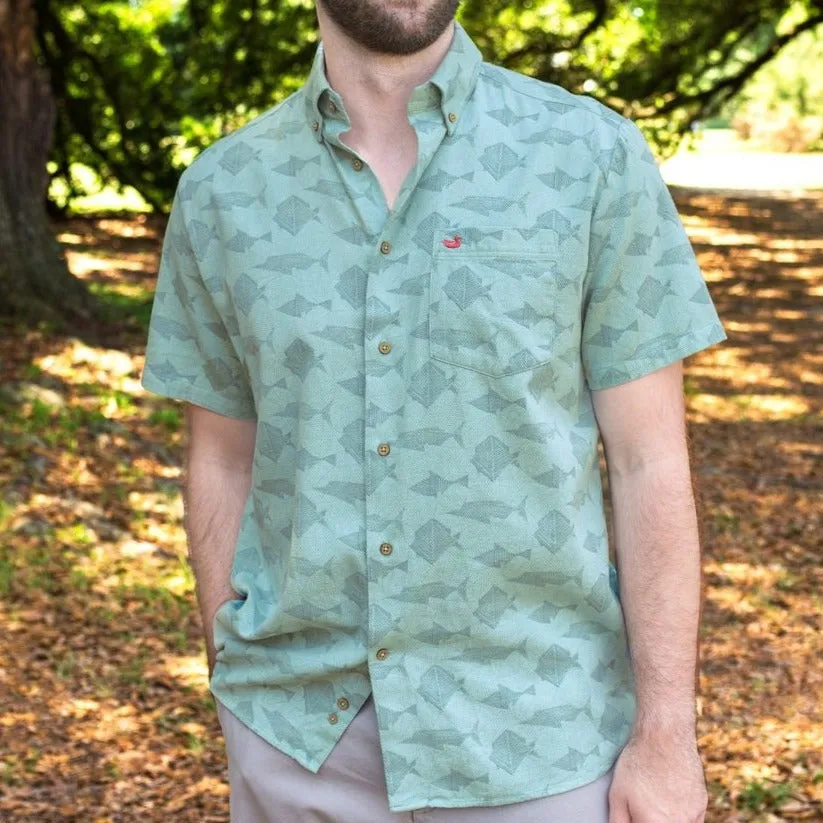 Southern Marsh 21 Atoll Woven Shirt - Geometric Fish
