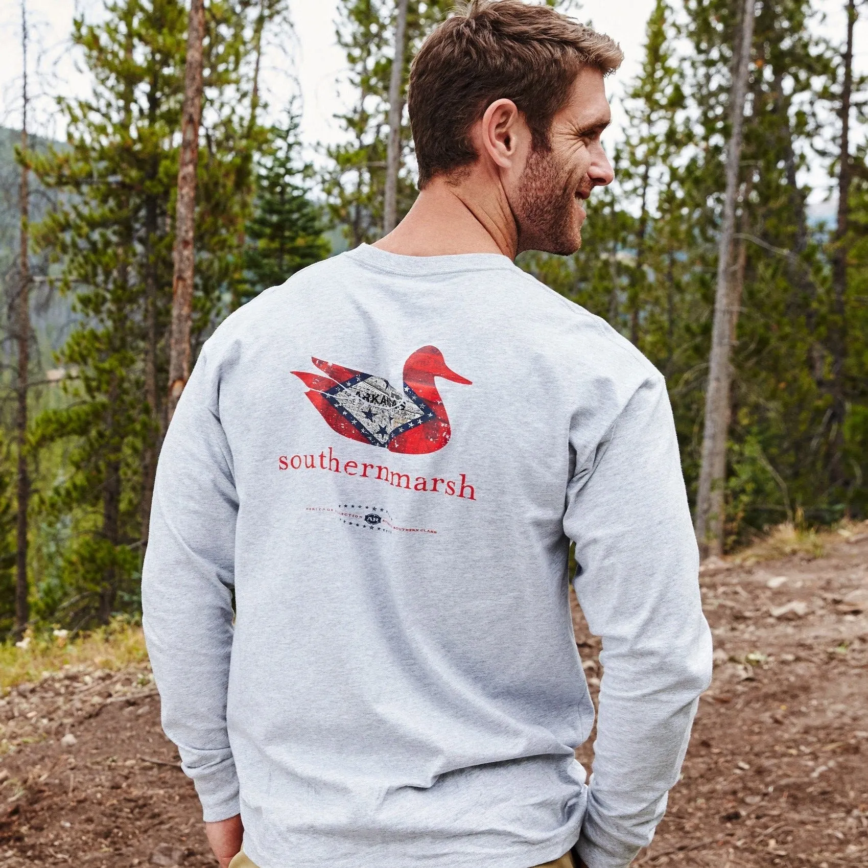 Southern Marsh 21 Authentic Heritage Tee - Arkansas - Long Sleeve
