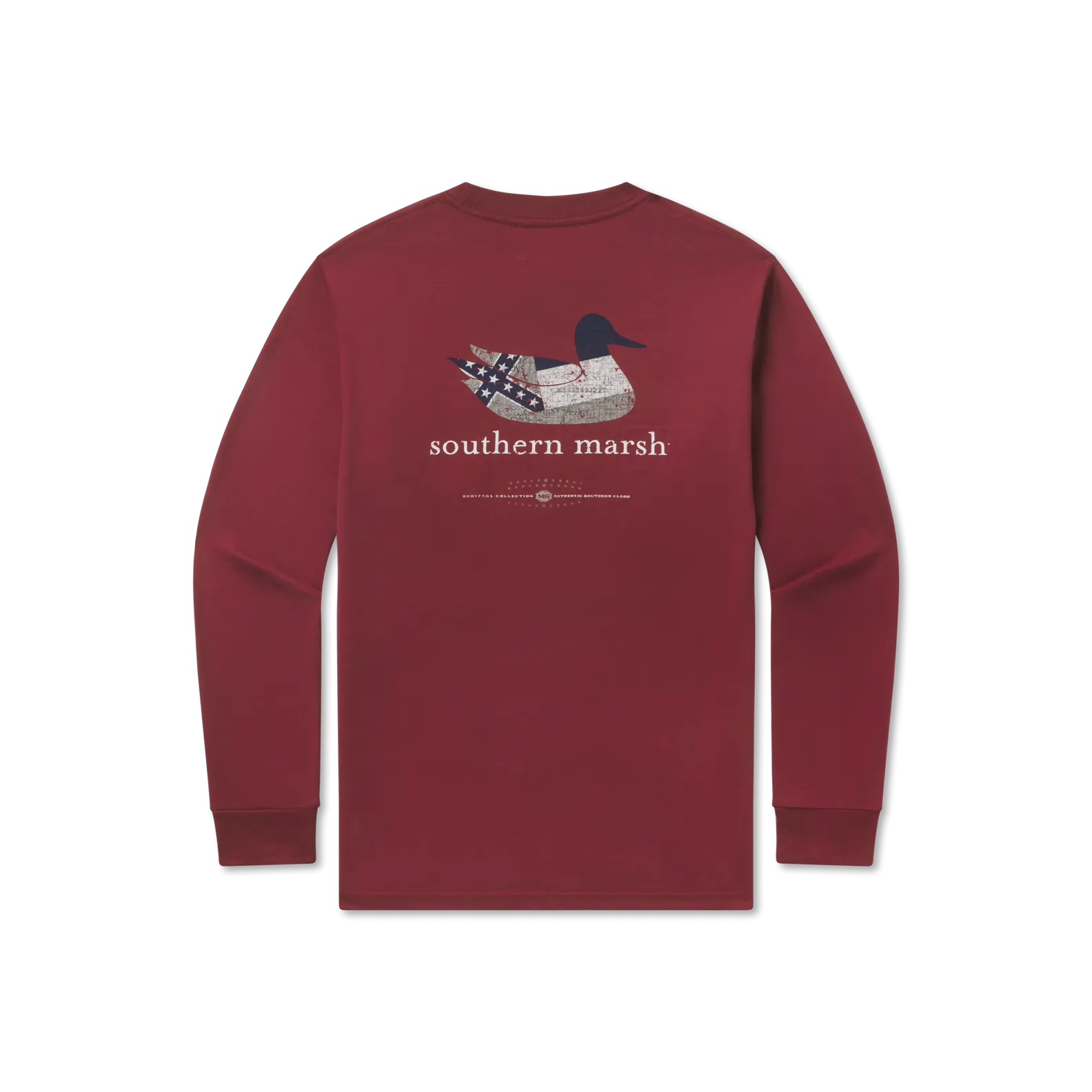 Southern Marsh 21 Authentic Heritage Tee - Mississippi State Flag - Long Sleeve