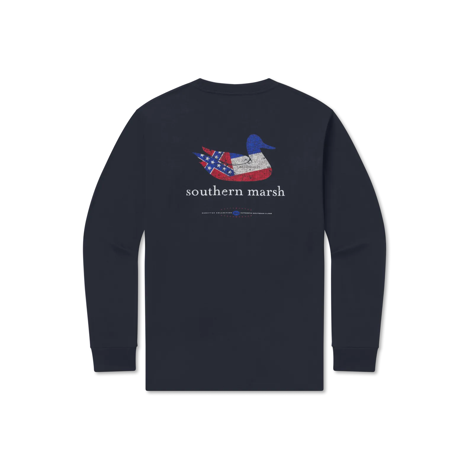 Southern Marsh 21 Authentic Heritage Tee - Mississippi State Flag - Long Sleeve