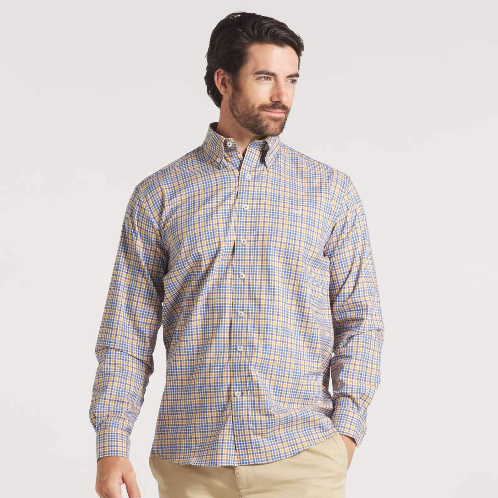 Southern Marsh 21 Baker Performance Gingham Dress Shirt