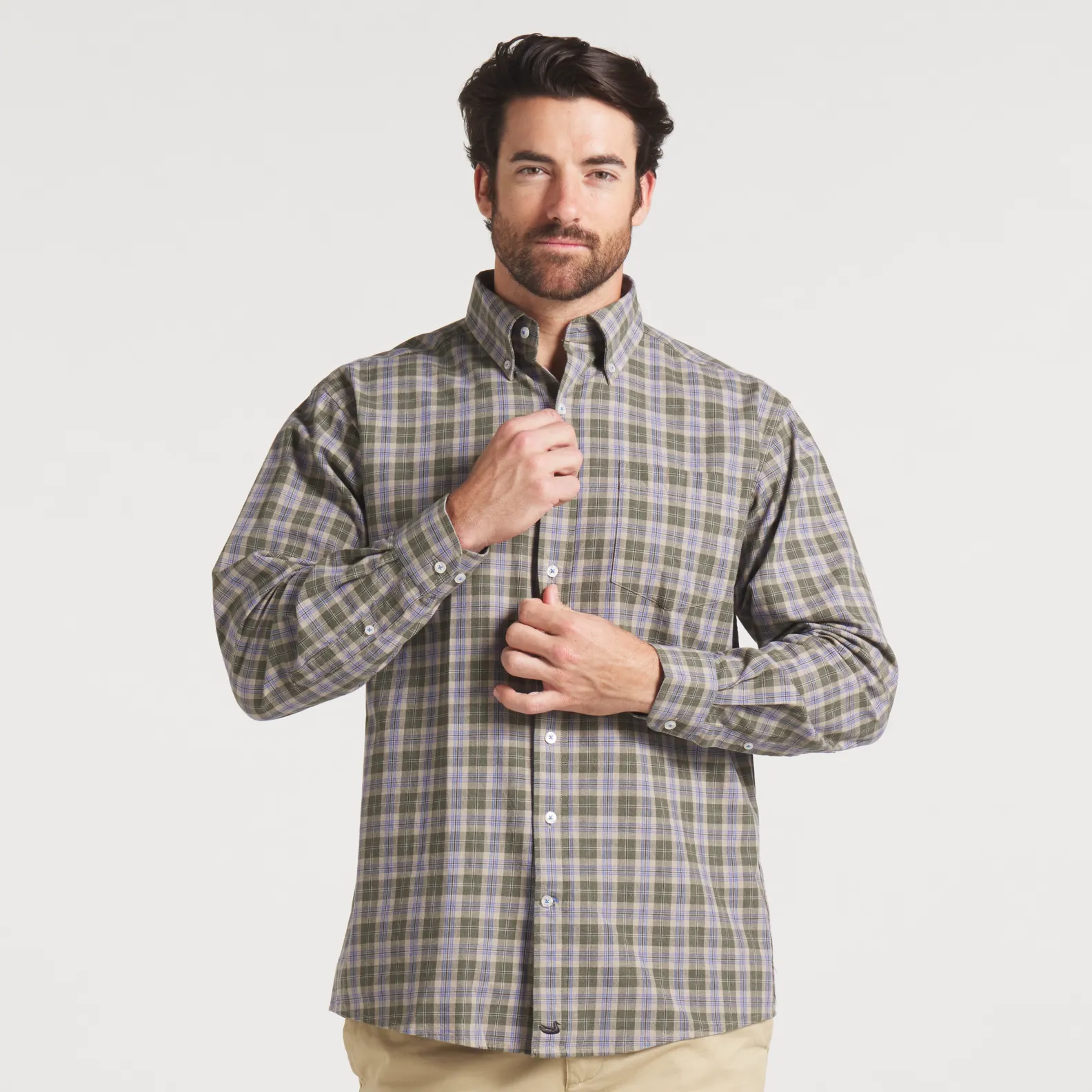 Southern Marsh 21 Bandera Washed Plaid Dress Shirt