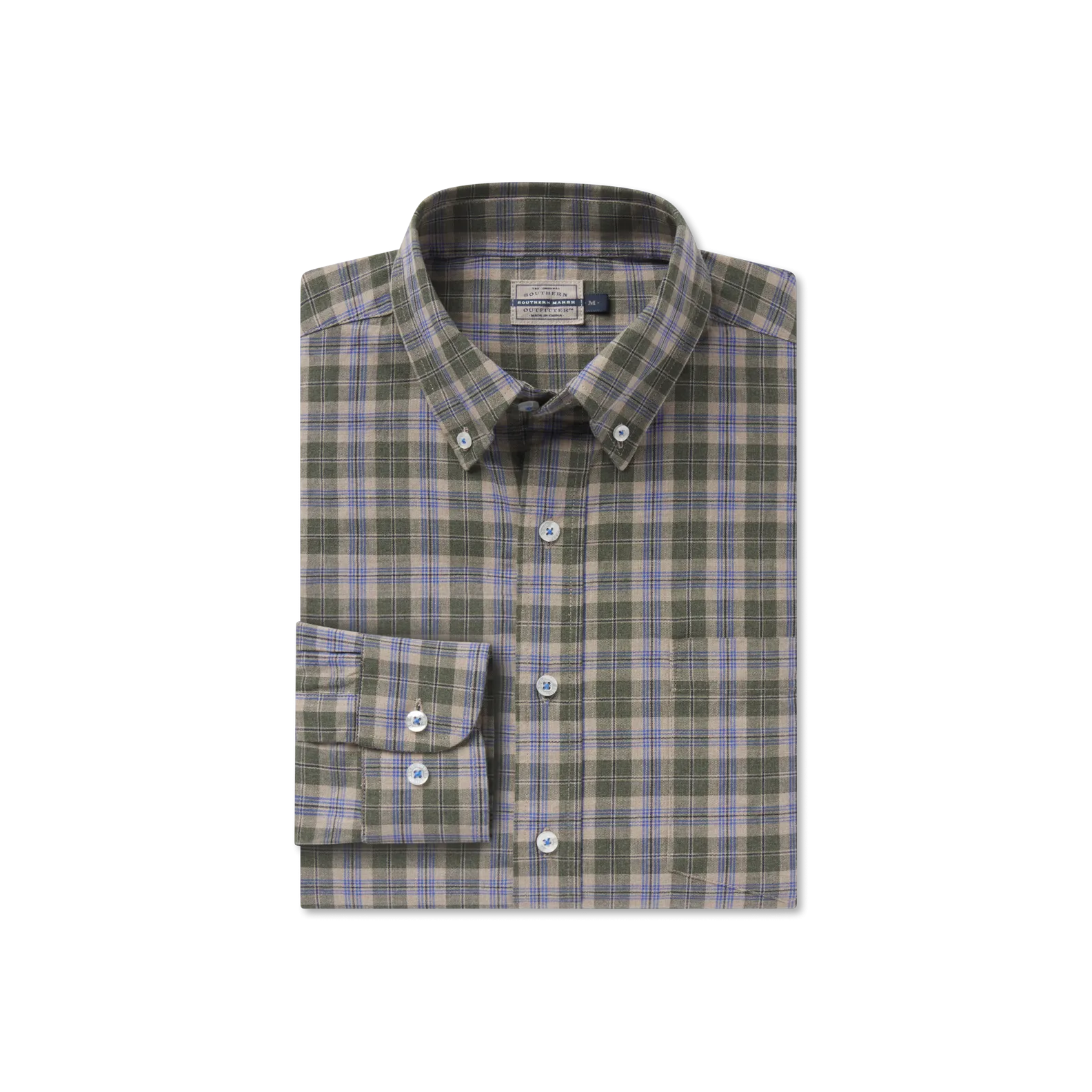 Southern Marsh 21 Bandera Washed Plaid Dress Shirt