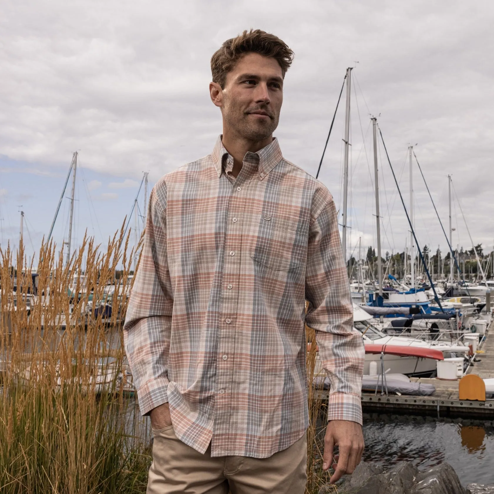 Southern Marsh 21 Barton County Washed Dress Shirt