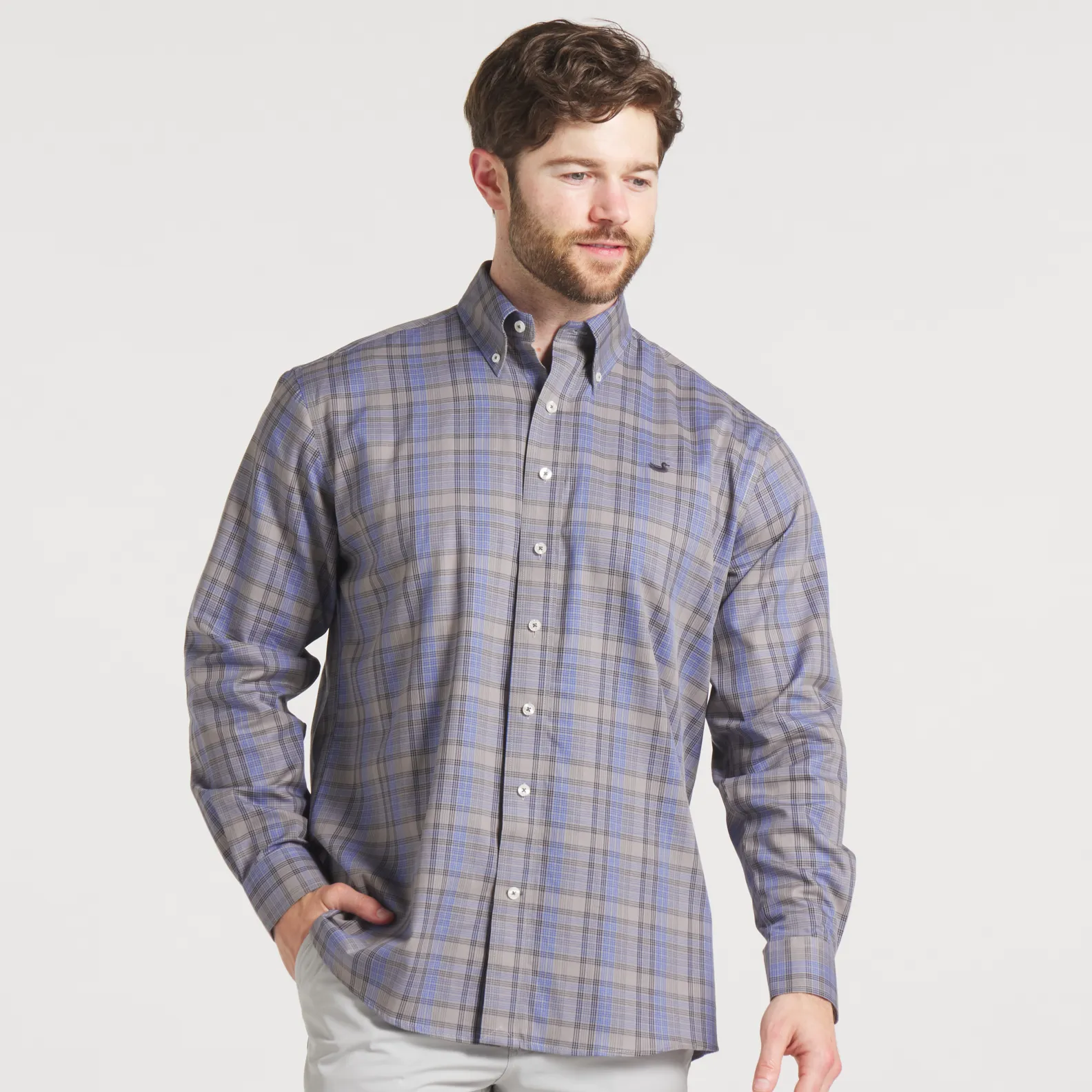 Southern Marsh 21 Benton Grid Dress Shirt