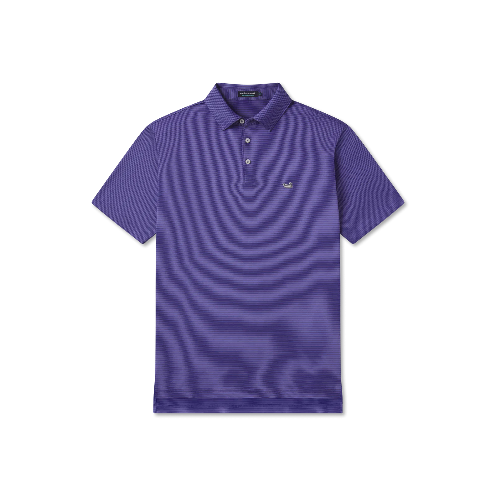Southern Marsh 21 Bermuda Performance Polo - Clearwater Stripe