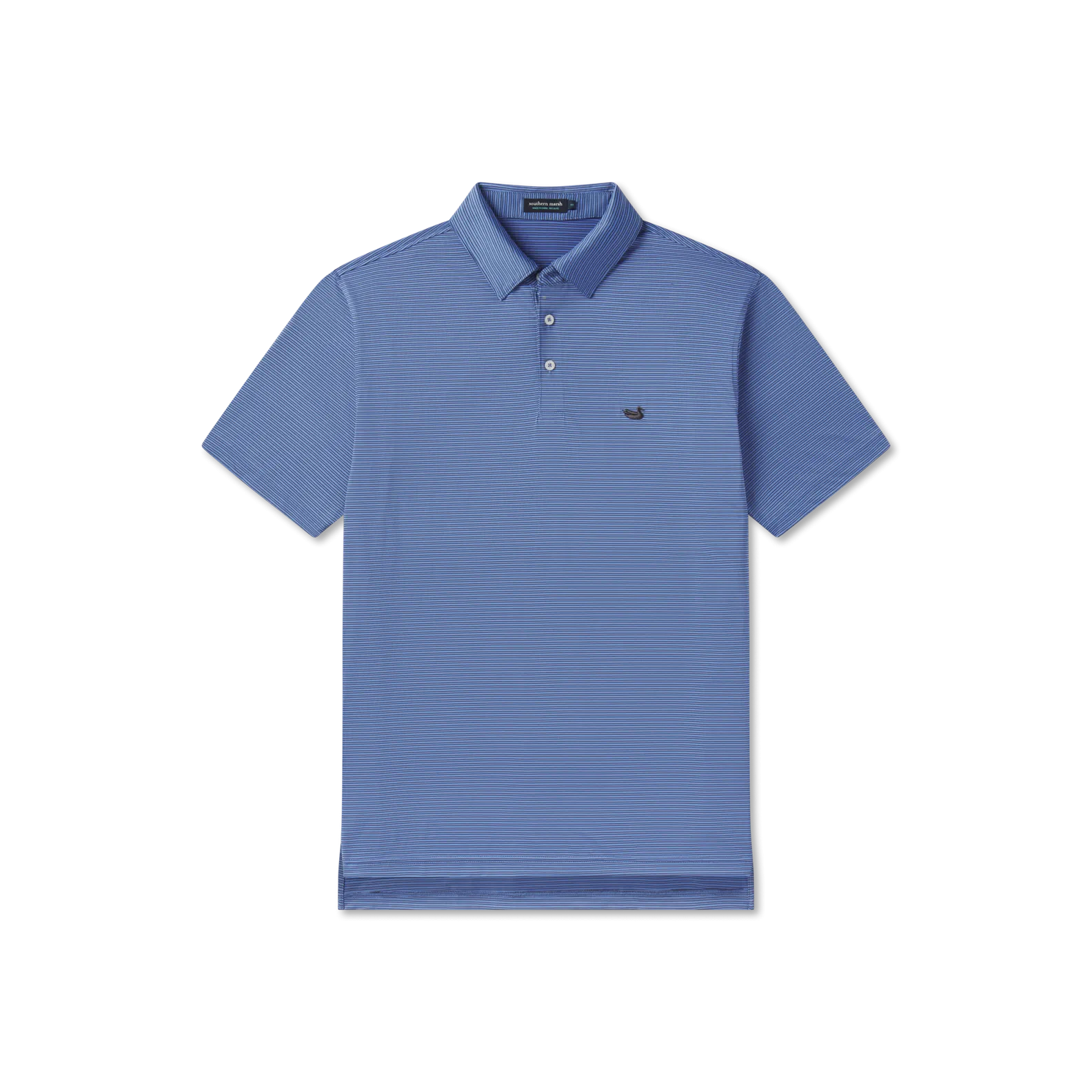 Southern Marsh 21 Bermuda Performance Polo - Clearwater Stripe