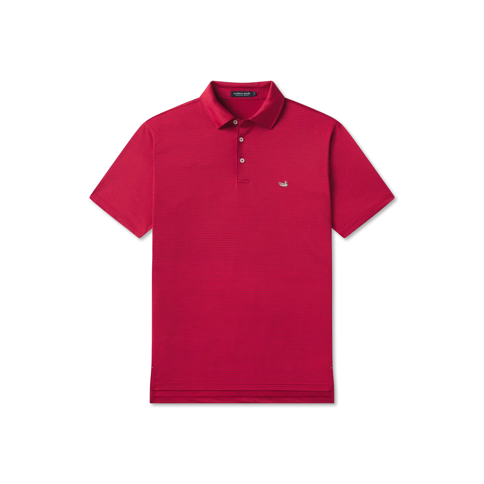 Southern Marsh 21 Bermuda Performance Polo - Clearwater Stripe