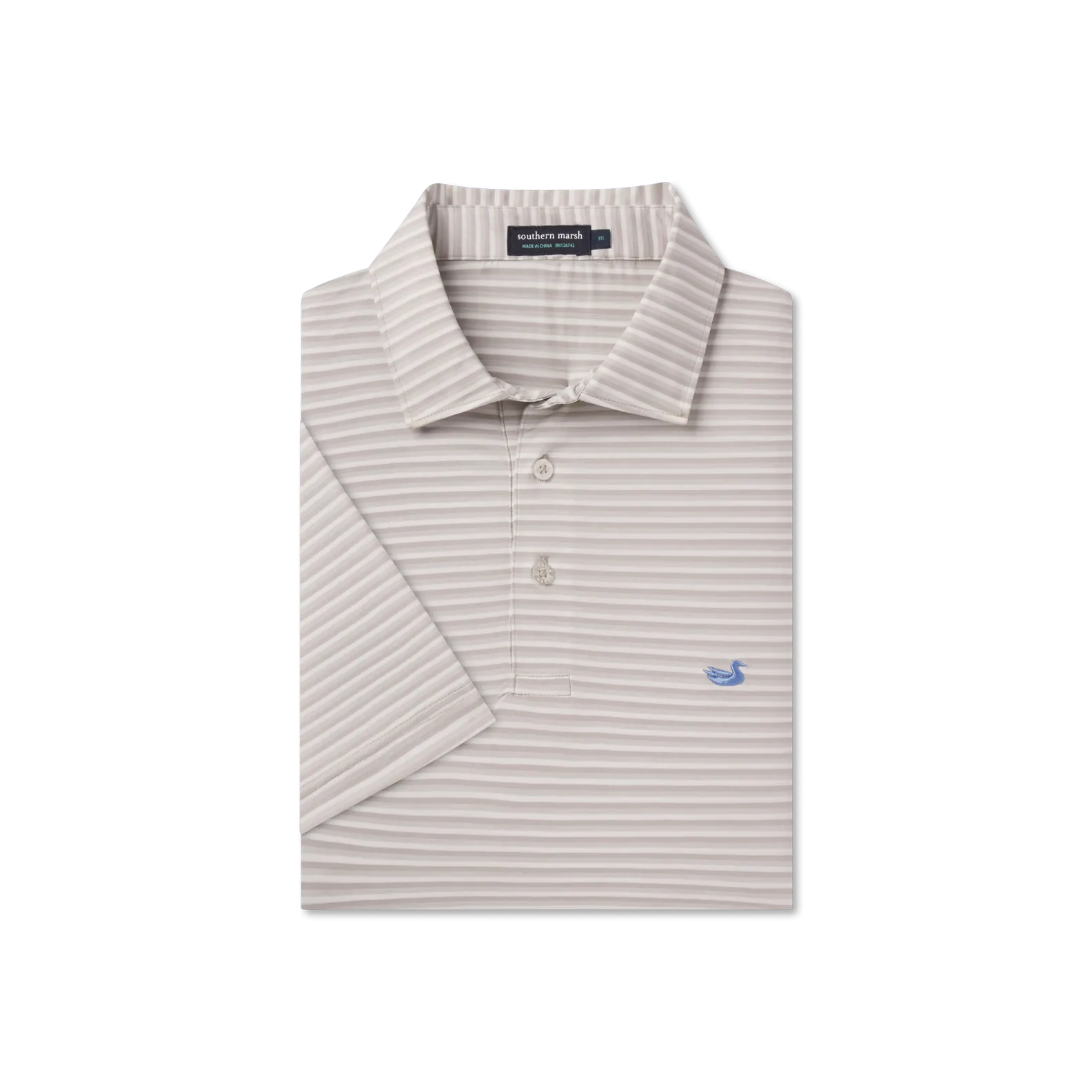 Southern Marsh 21 Bermuda Performance Polo - Domingo Stripe