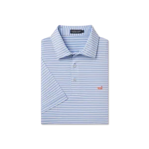 Southern Marsh 21 Bermuda Performance Polo - Domingo Stripe
