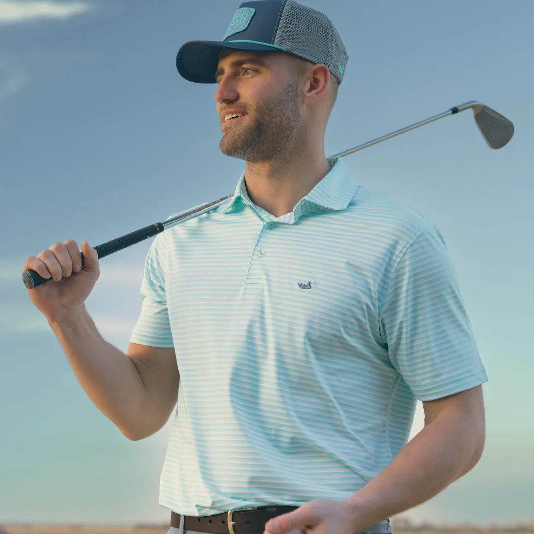 Southern Marsh 21 Bermuda Performance Polo - Domingo Stripe