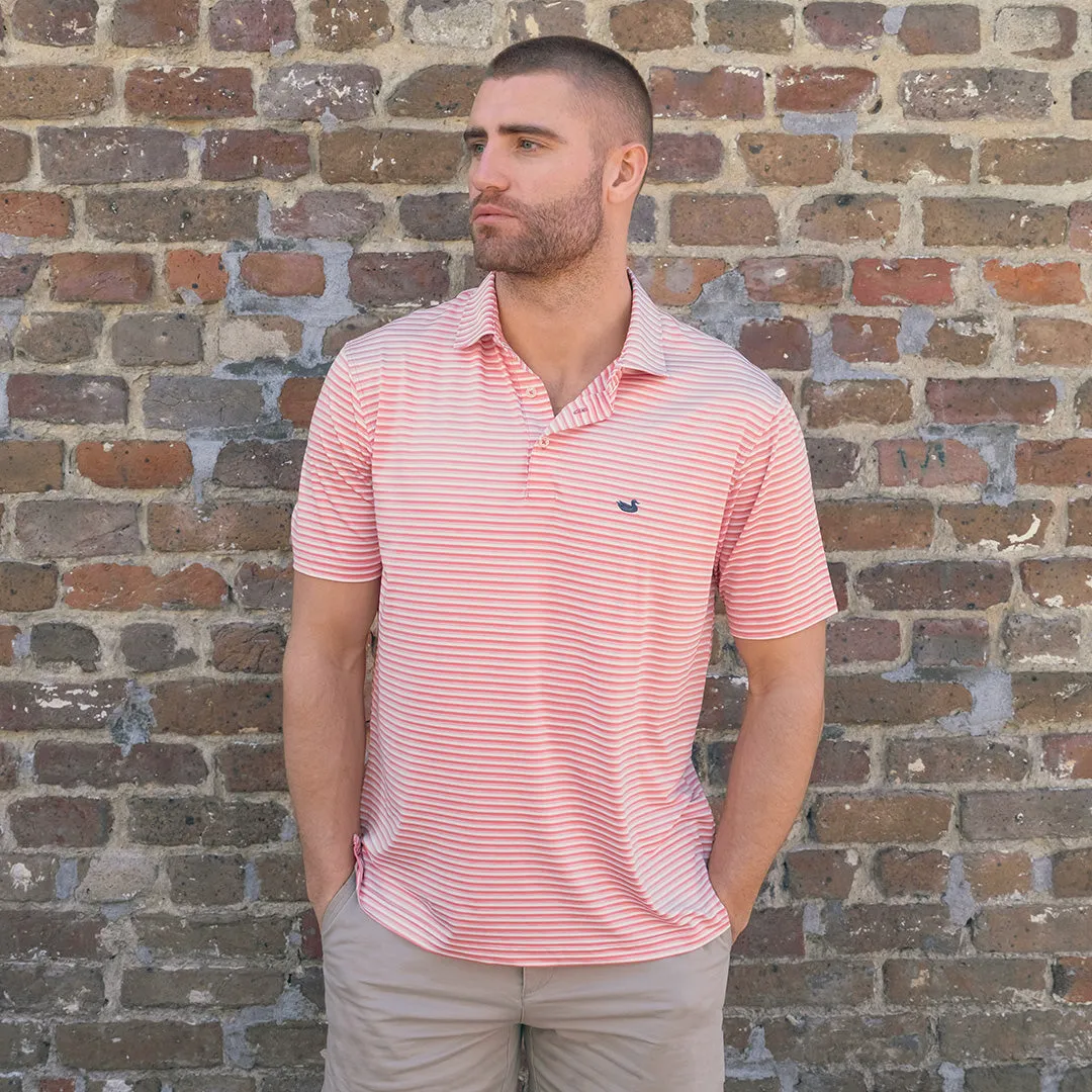 Southern Marsh 21 Bermuda Performance Polo - Domingo Stripe