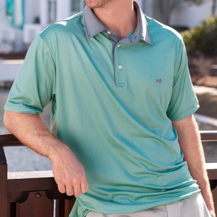 Southern Marsh 21 Bermuda Performance Polo - Hawthorne