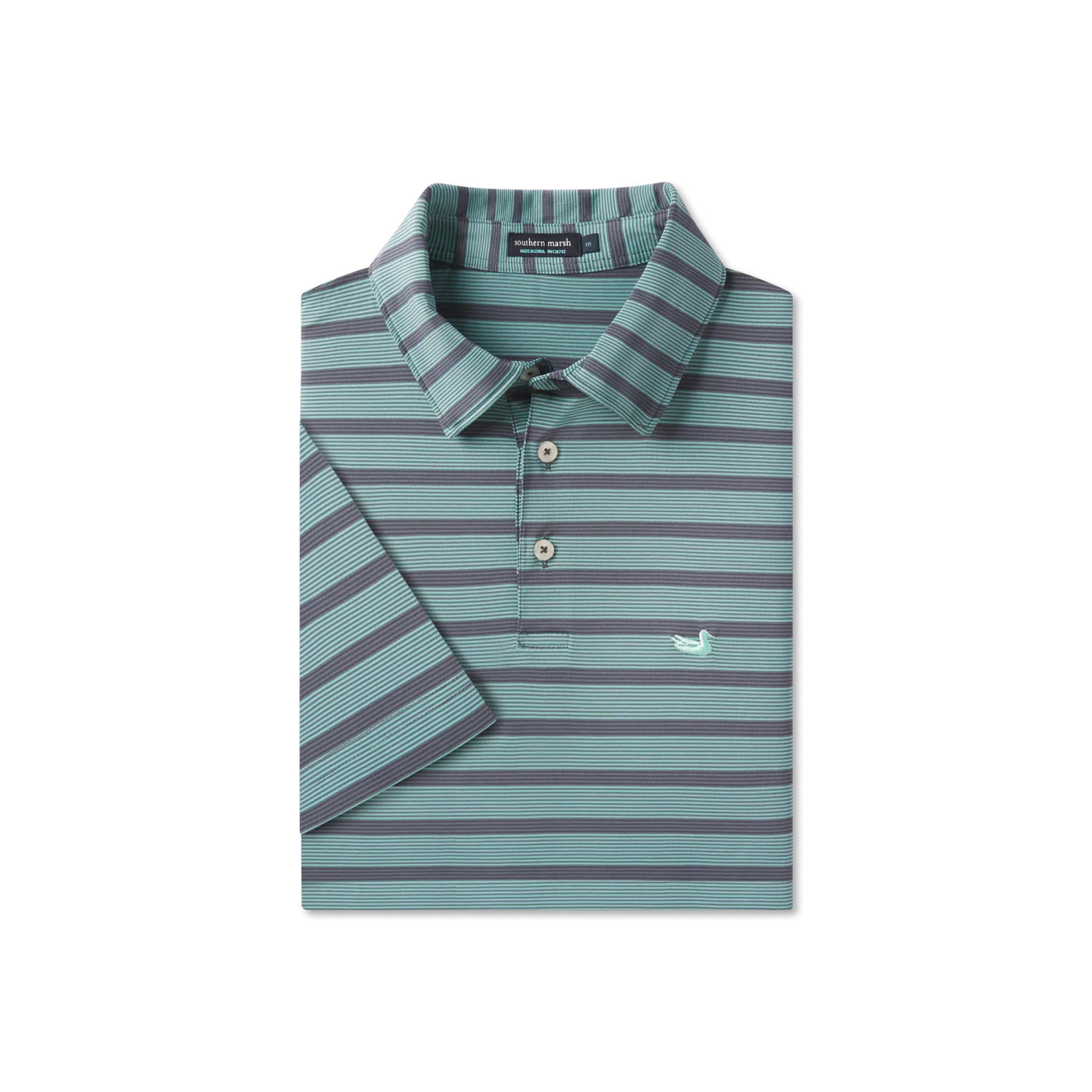 Southern Marsh 21 Bermuda Performance Polo - Panama Stripe