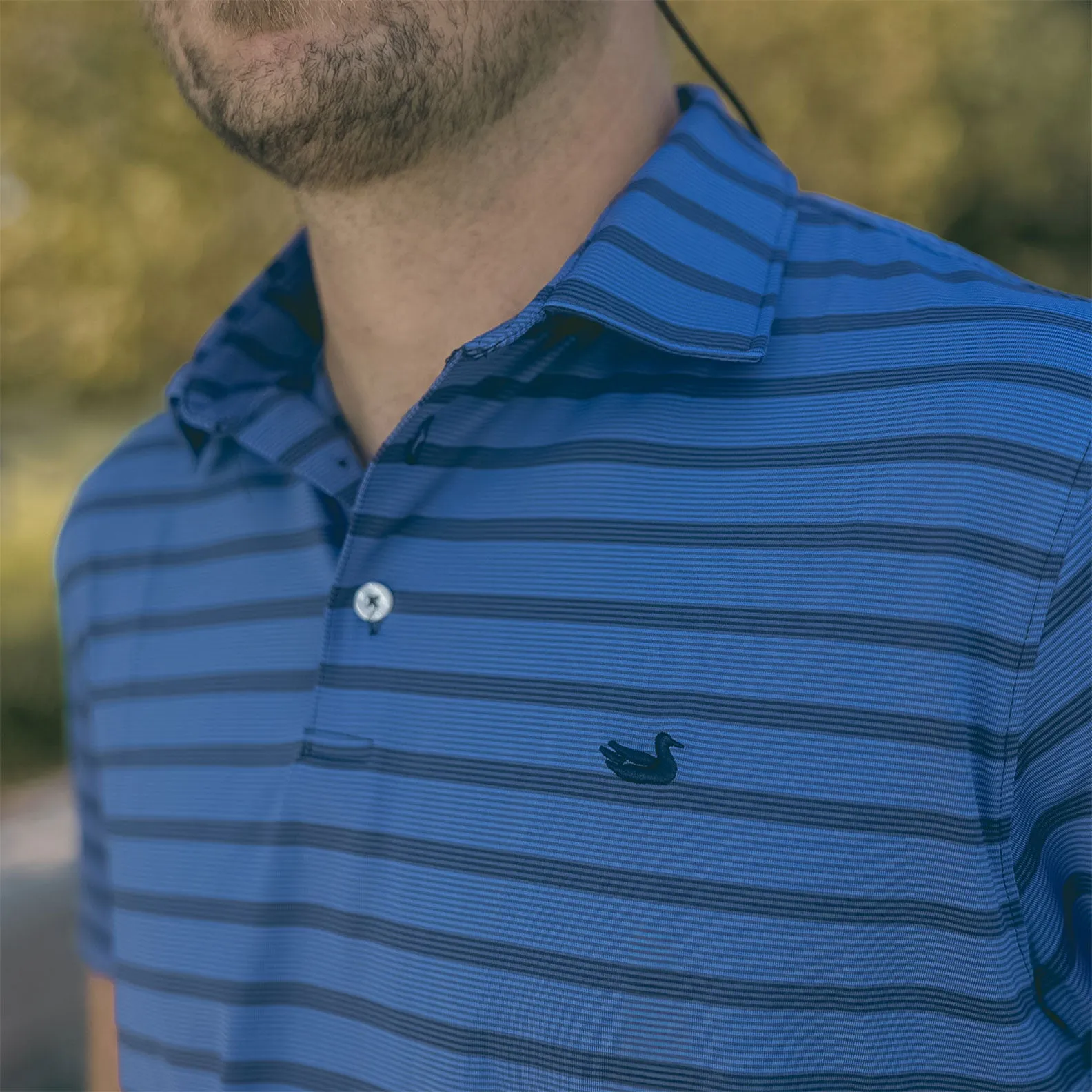 Southern Marsh 21 Bermuda Performance Polo - Panama Stripe
