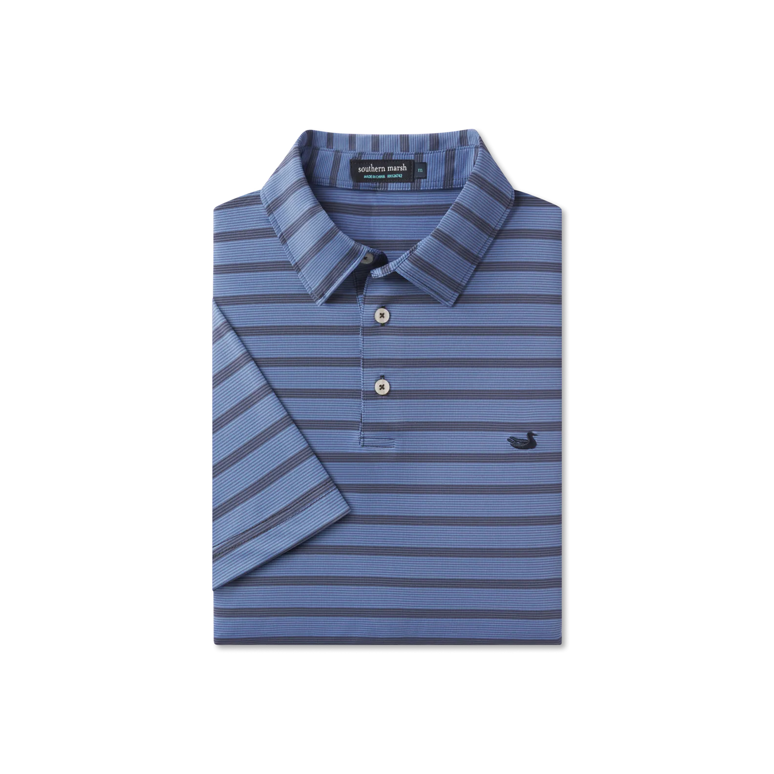 Southern Marsh 21 Bermuda Performance Polo - Panama Stripe