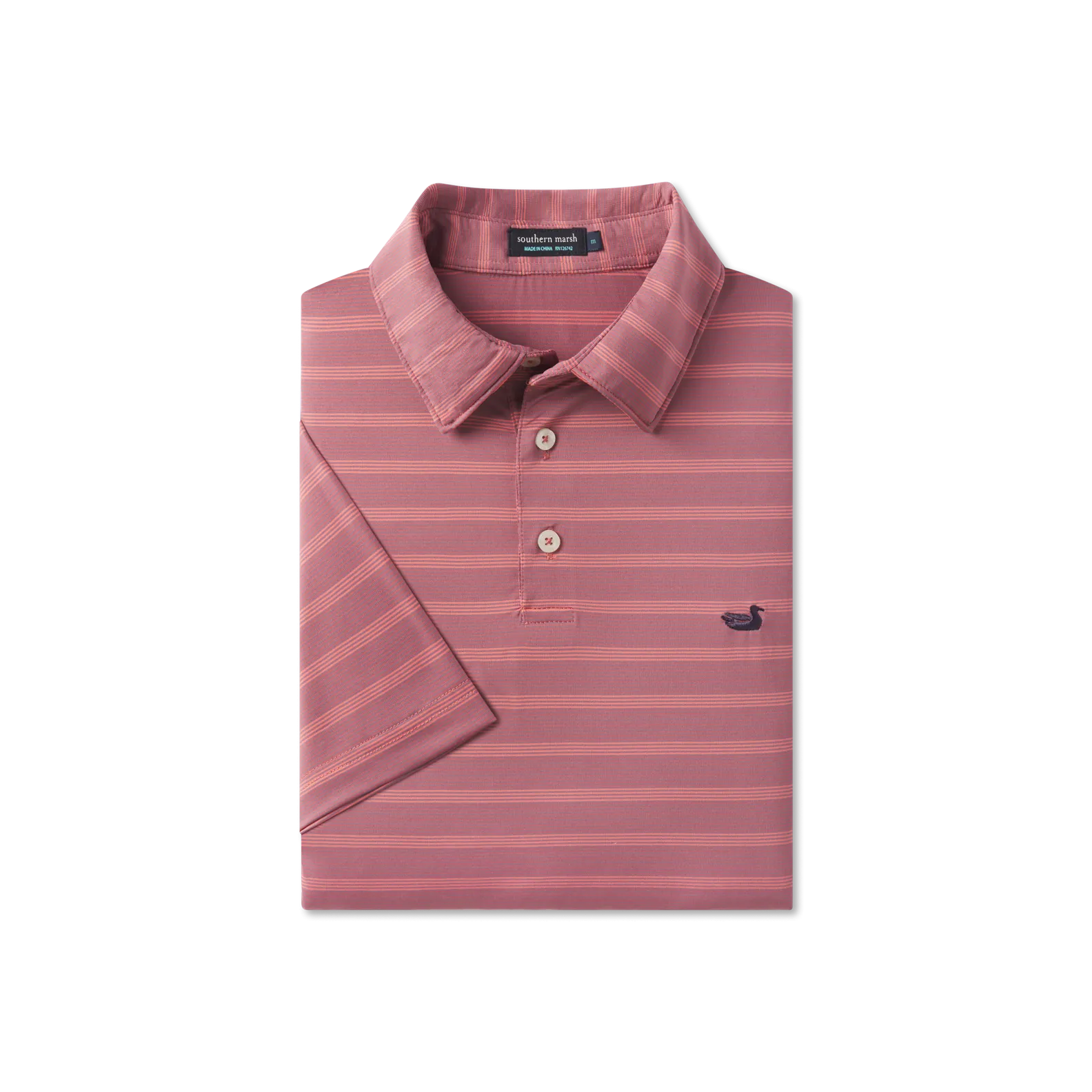 Southern Marsh 21 Bermuda Performance Polo - Panama Stripe