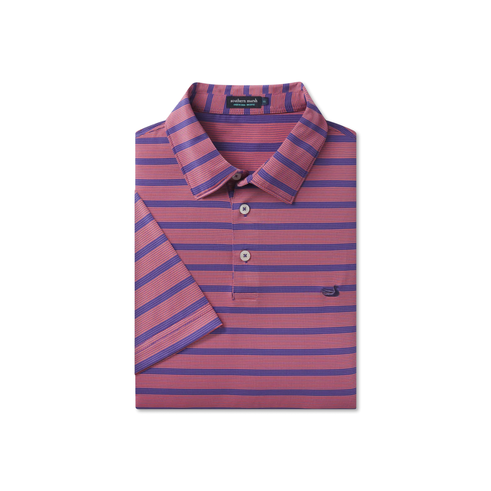 Southern Marsh 21 Bermuda Performance Polo - Panama Stripe