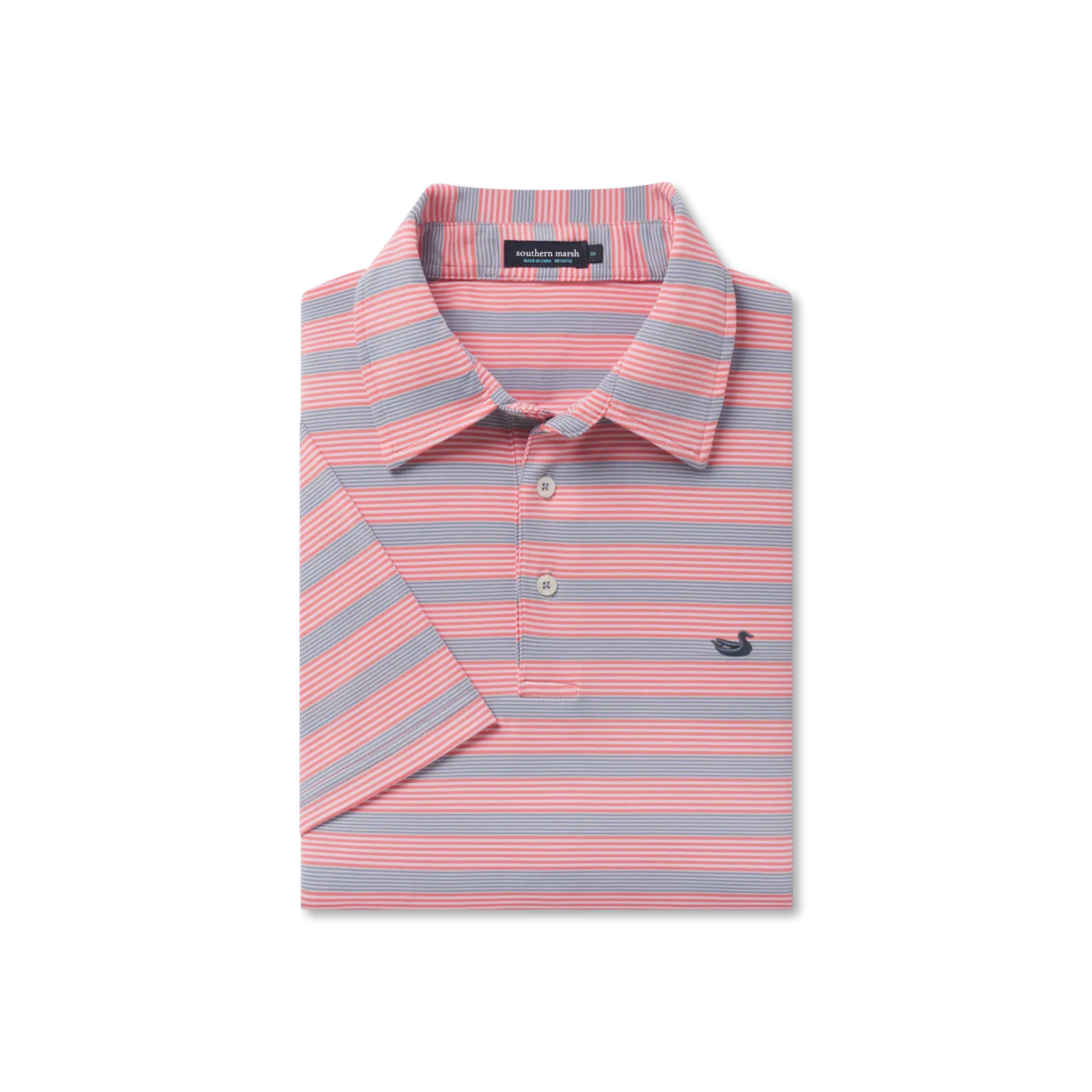 Southern Marsh 21 Bermuda Performance Polo - Pensacola Stripe