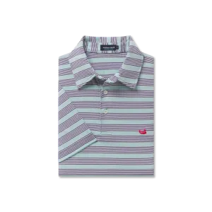 Southern Marsh 21 Bermuda Performance Polo - Pensacola Stripe