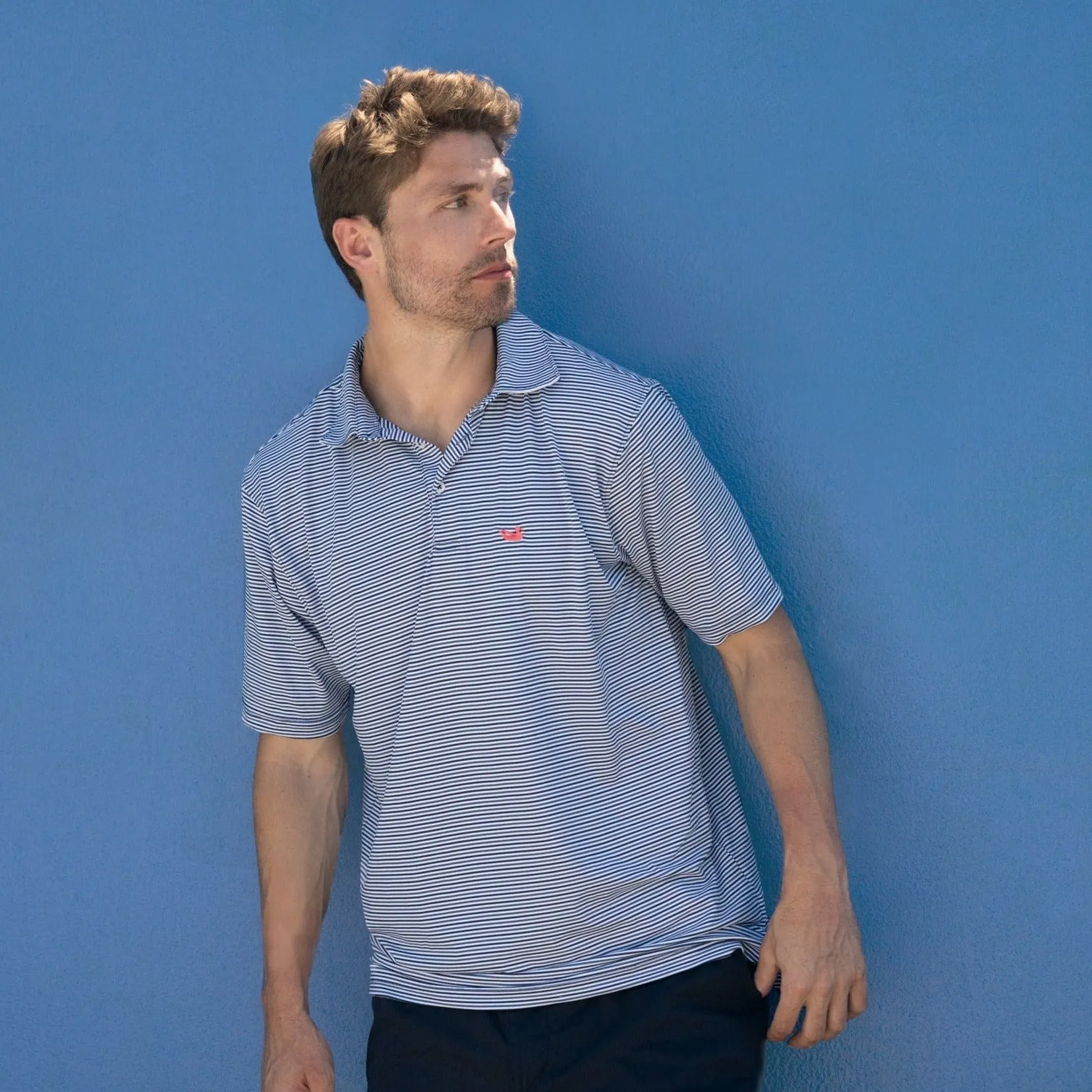 Southern Marsh 21 Bermuda Performance Polo - Sumter Stripe