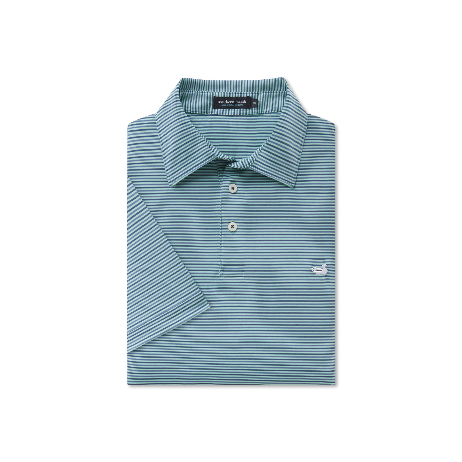 Southern Marsh 21 Bermuda Performance Polo - Sumter Stripe