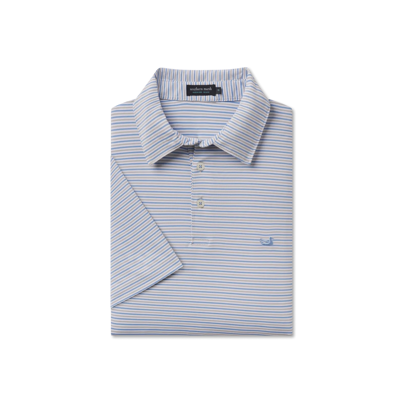 Southern Marsh 21 Bermuda Performance Polo - Sumter Stripe