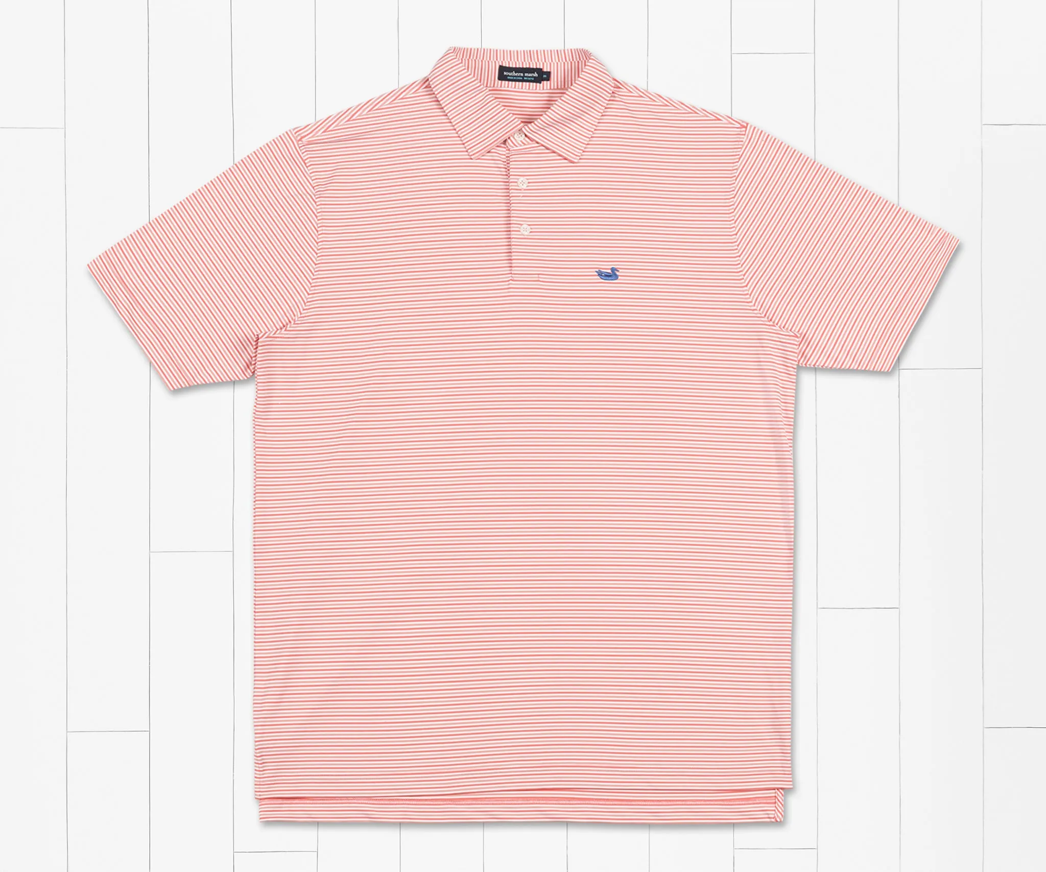 Southern Marsh 21 Bermuda Performance Polo - Sumter Stripe