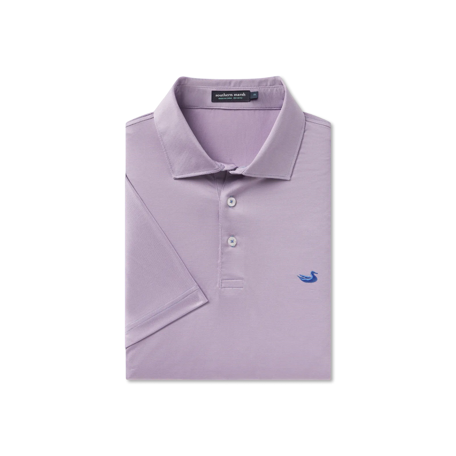 Southern Marsh 21 Bermuda Performance Polo - Wellington Stripe