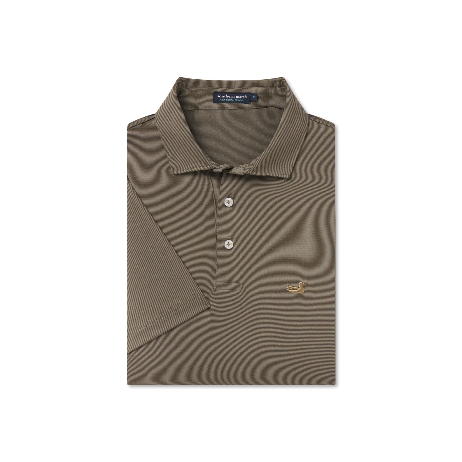 Southern Marsh 21 Bermuda Performance Polo - Wellington Stripe