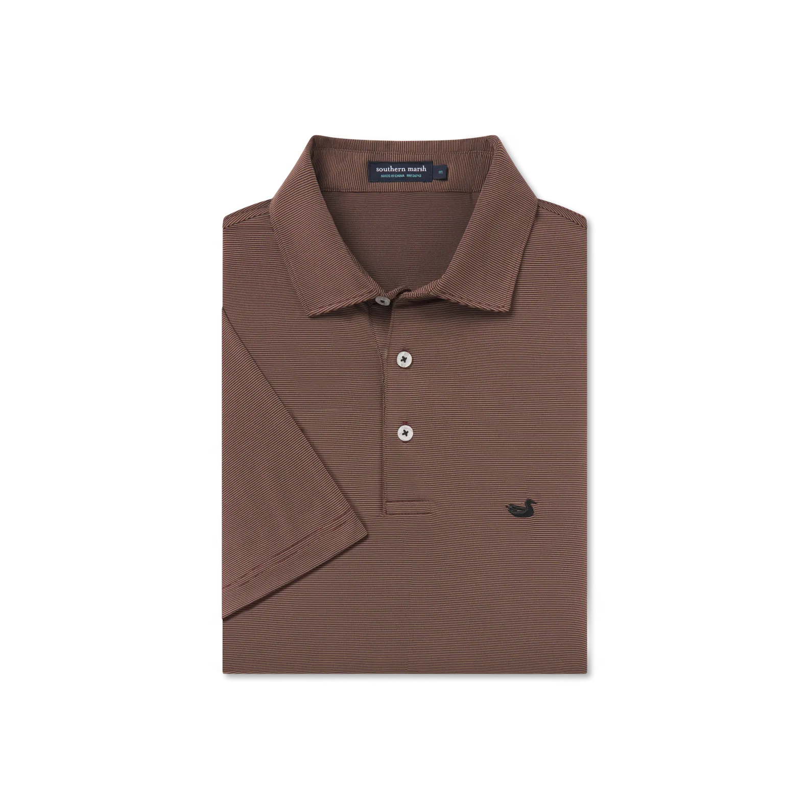 Southern Marsh 21 Bermuda Performance Polo - Wellington Stripe
