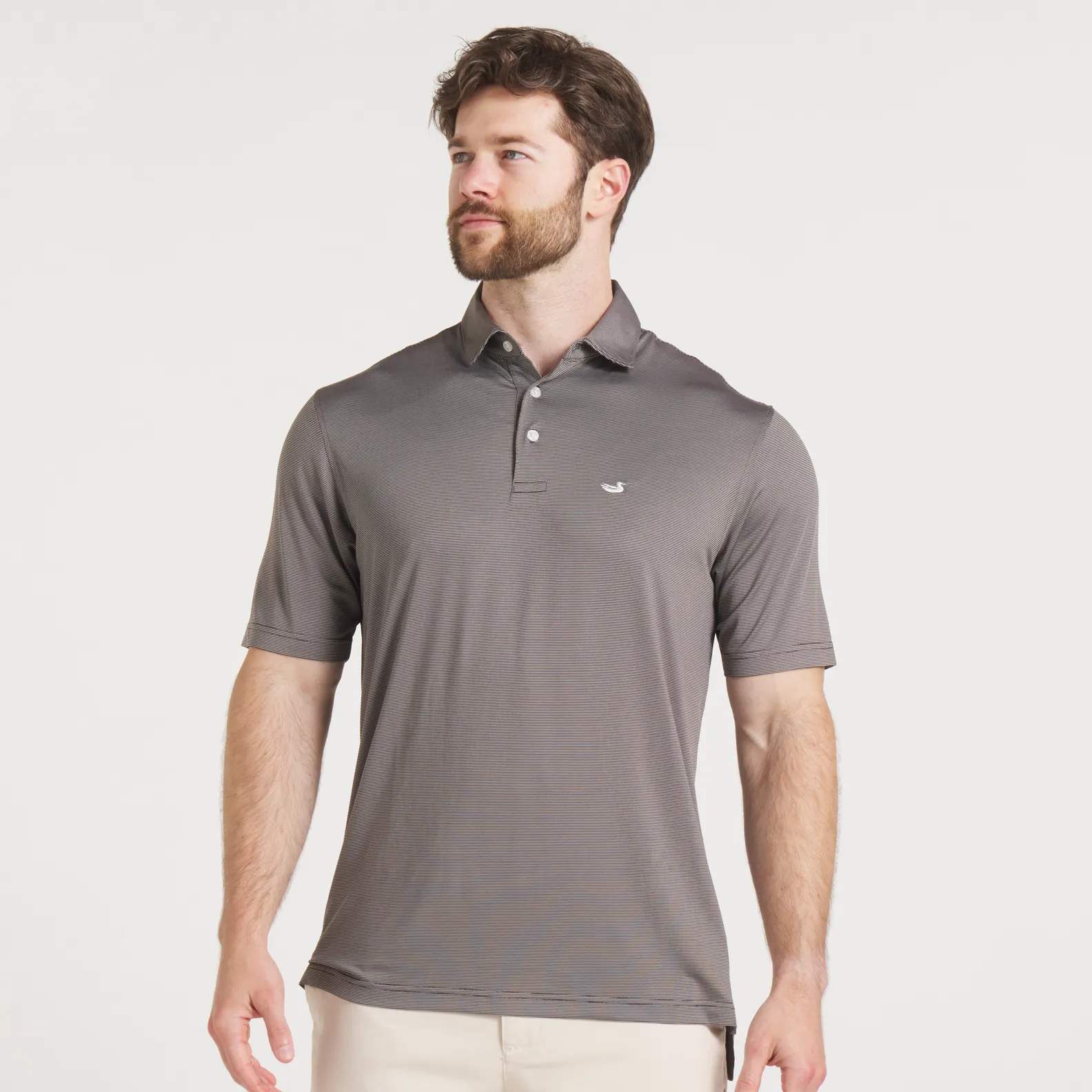 Southern Marsh 21 Bermuda Performance Polo - Wellington Stripe