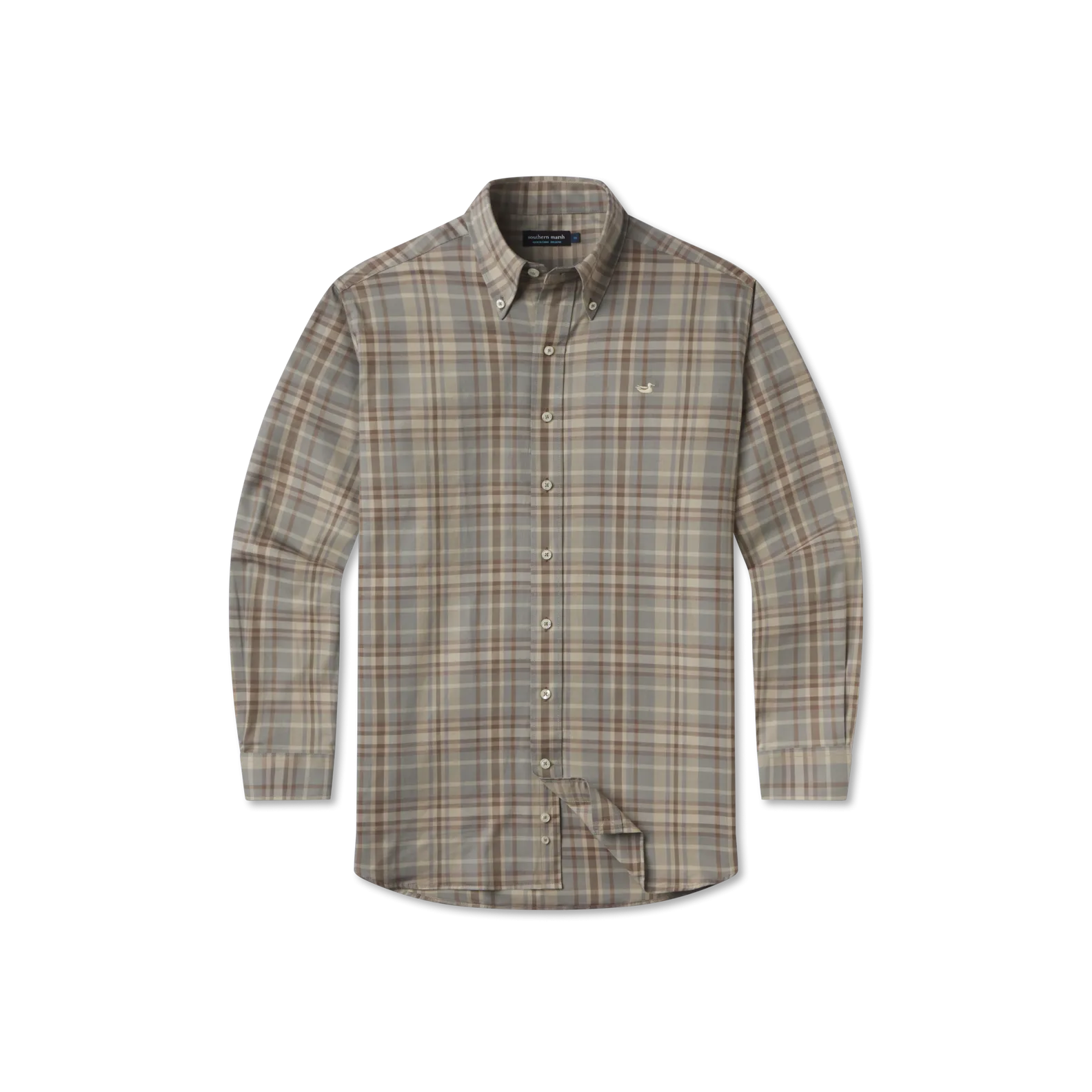 Southern Marsh 21 Blanco Plaid Dress Shirt