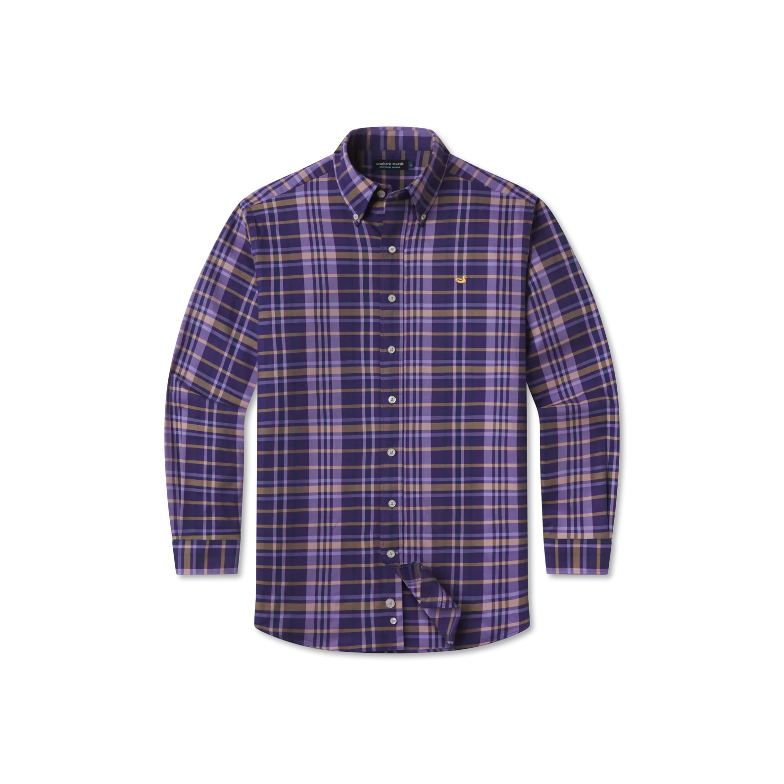 Southern Marsh 21 Blanco Plaid Dress Shirt