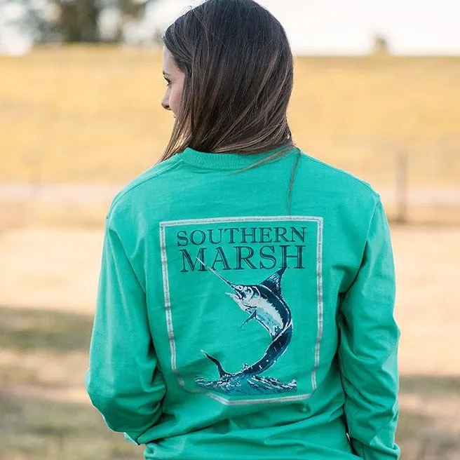 Southern Marsh 21 Blue Marlin Fishing Tee - Long Sleeve