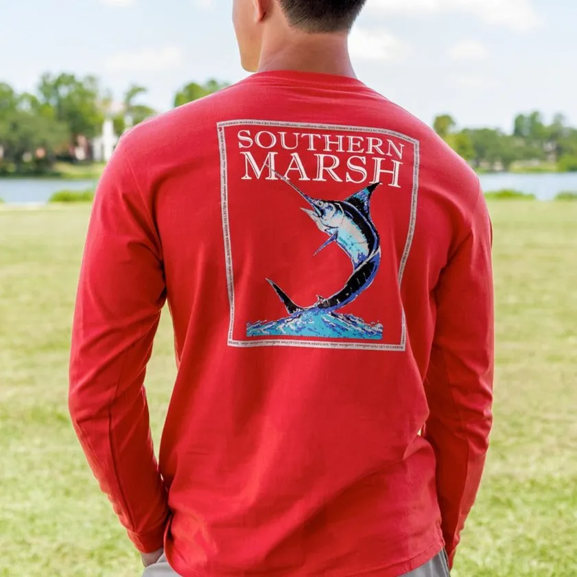 Southern Marsh 21 Blue Marlin Fishing Tee - Long Sleeve