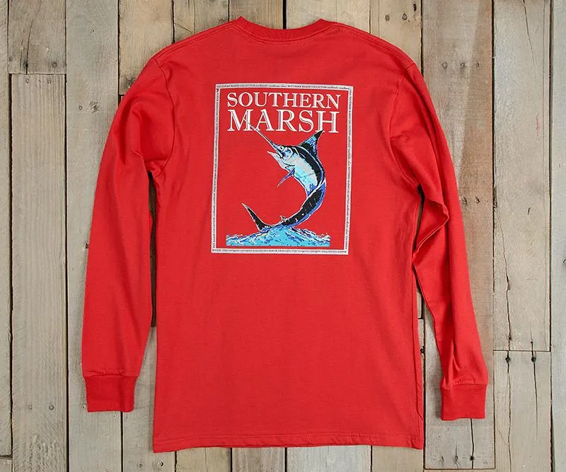 Southern Marsh 21 Blue Marlin Fishing Tee - Long Sleeve