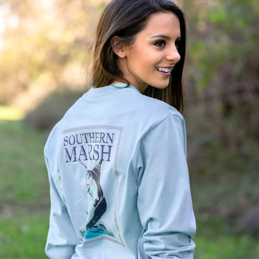 Southern Marsh 21 Blue Marlin Fishing Tee - Long Sleeve
