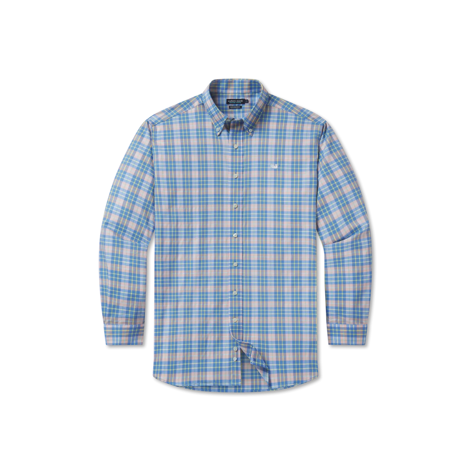 Southern Marsh 21 Bluefish Performance Plaid Dress Shirt