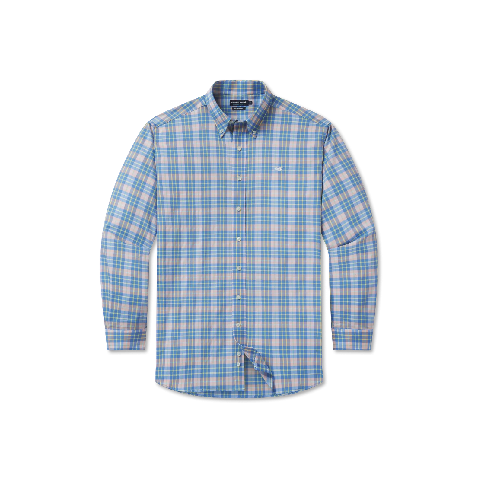 Southern Marsh 21 Bluefish Performance Plaid Dress Shirt