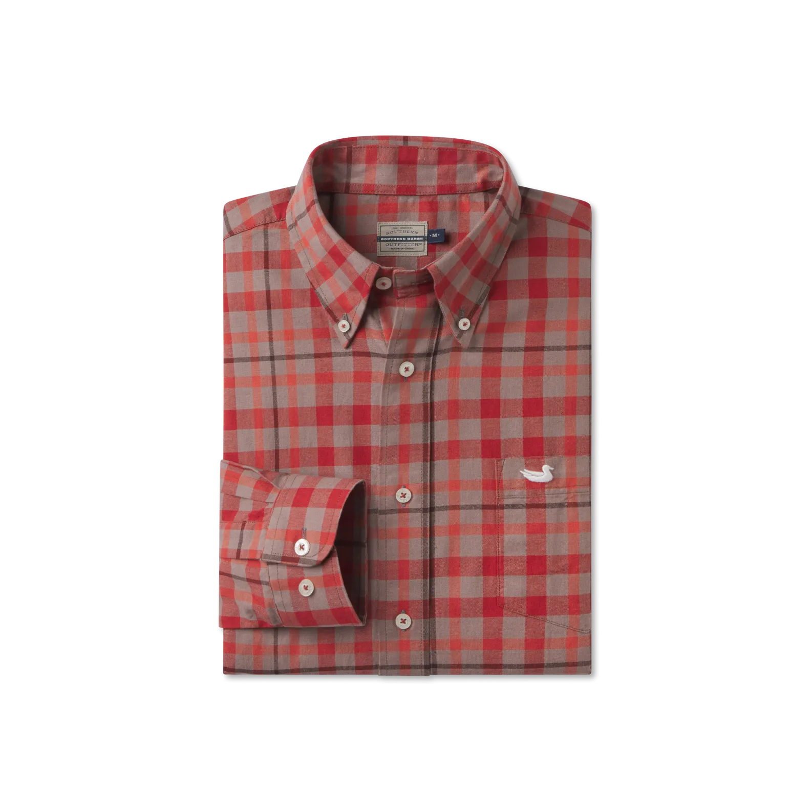 Southern Marsh 21 Boundary Washed Plaid Dress Shirt