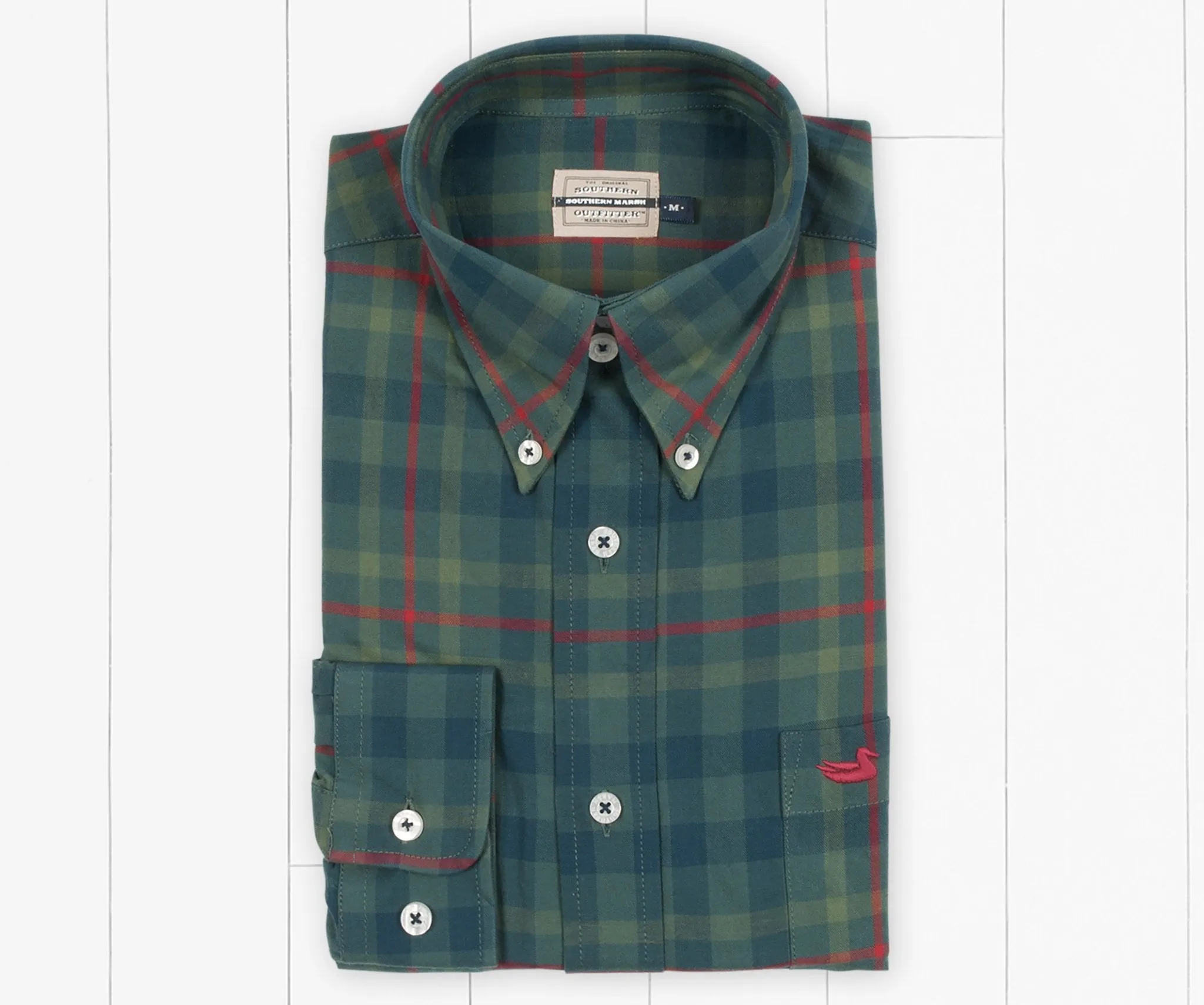 Southern Marsh 21 Boundary Washed Plaid Dress Shirt