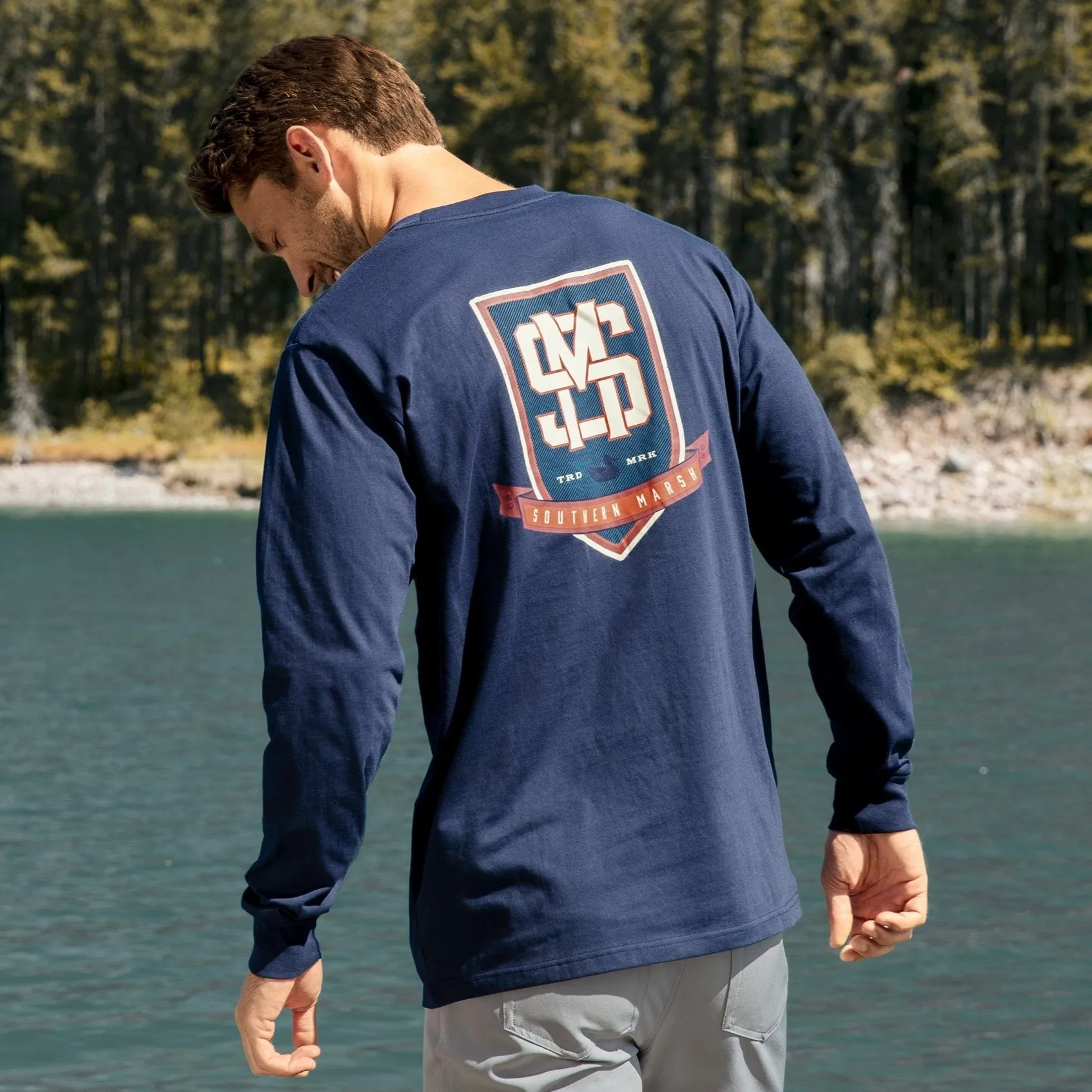 Southern Marsh 21 Branding Collection Tee - Crest - Long Sleeve