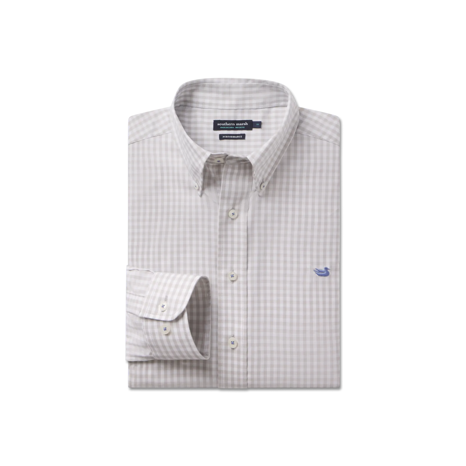 Southern Marsh 21 Brentwood Gingham Performance Dress Shirt
