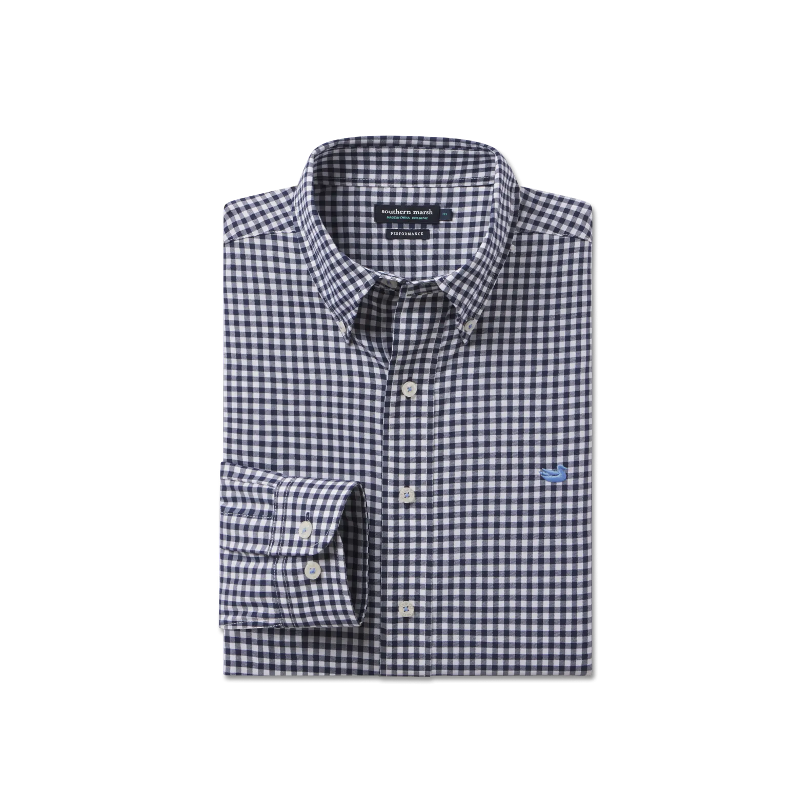 Southern Marsh 21 Brentwood Gingham Performance Dress Shirt