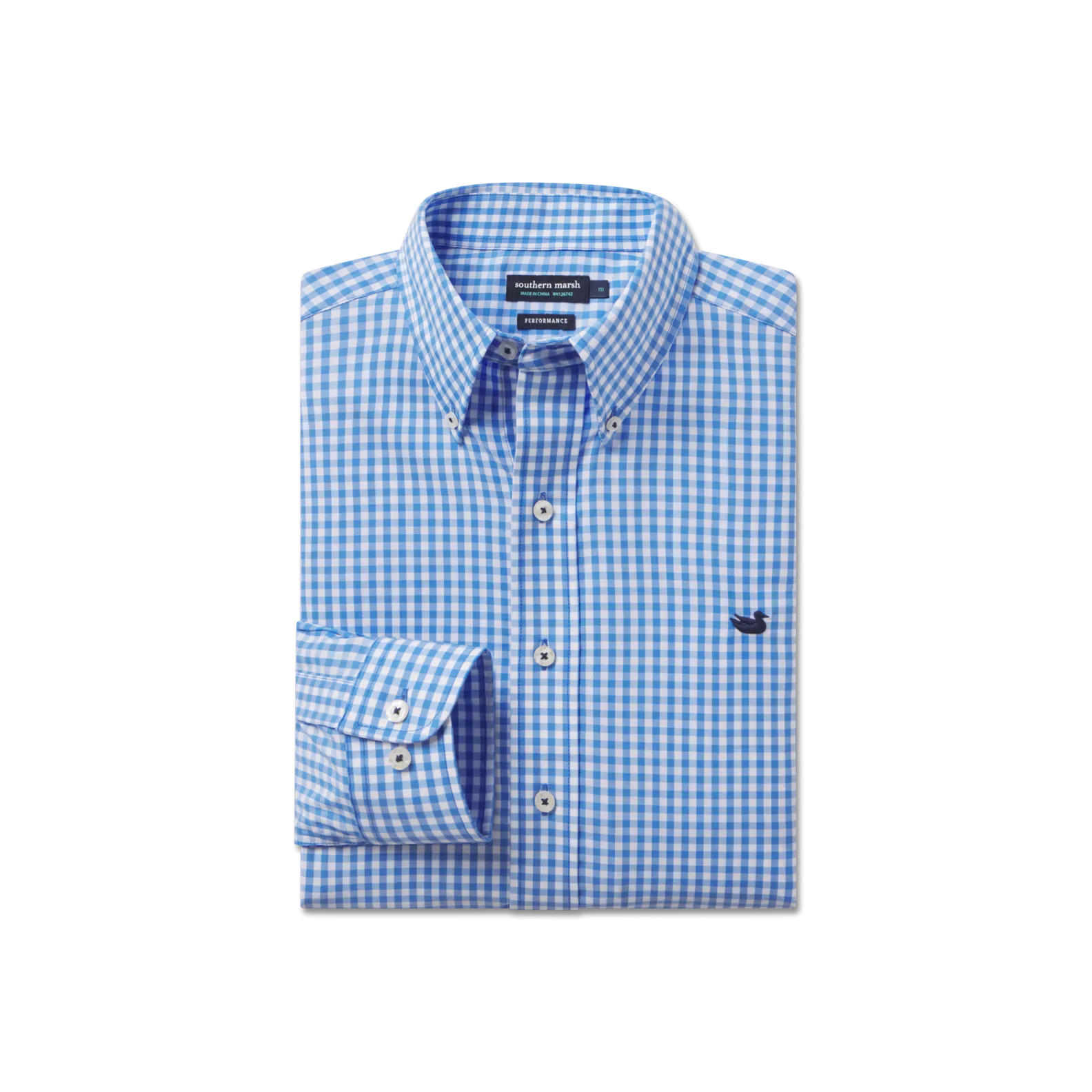 Southern Marsh 21 Brentwood Gingham Performance Dress Shirt