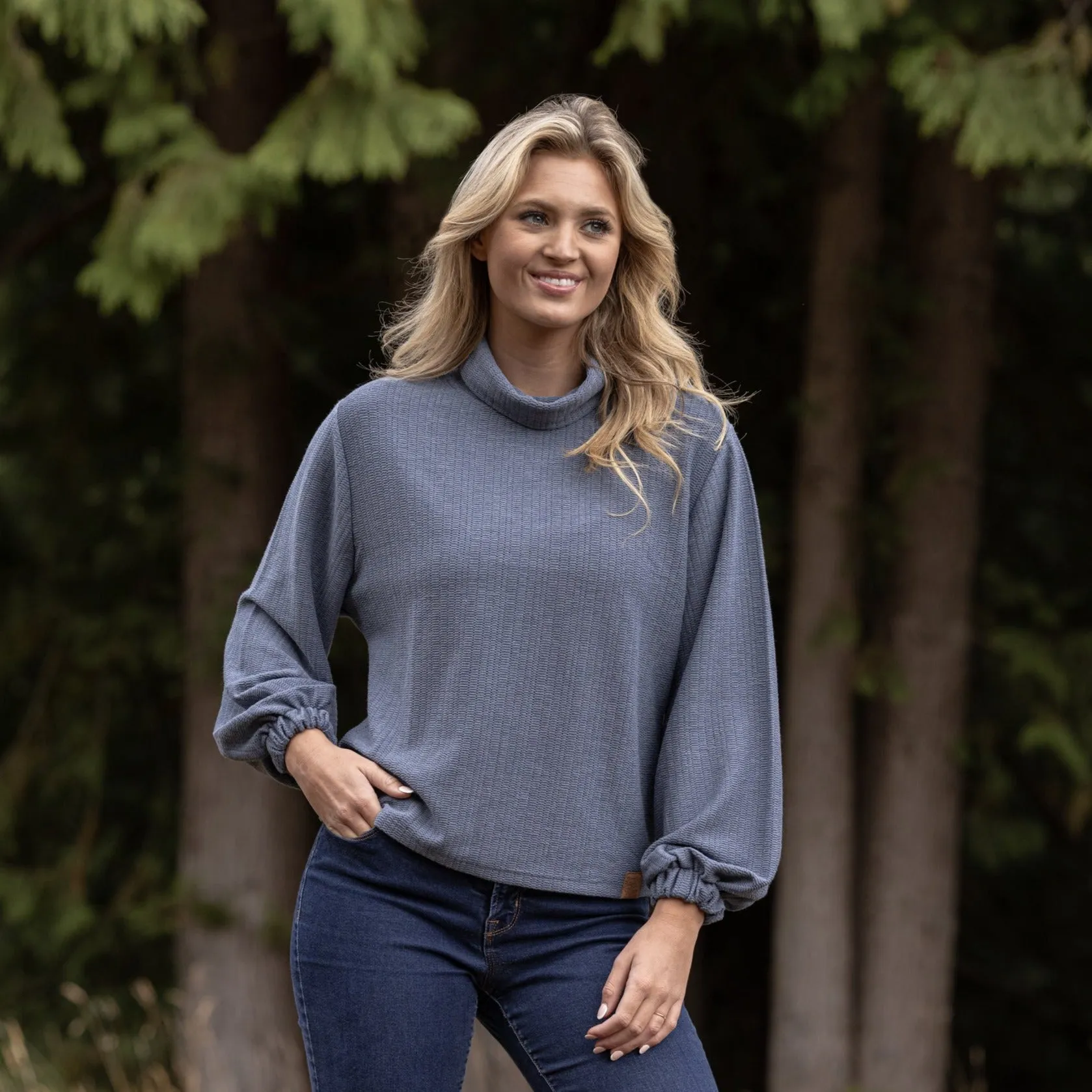 Southern Marsh 21 Carolina Cozy Knit Funnel Neck Sweater