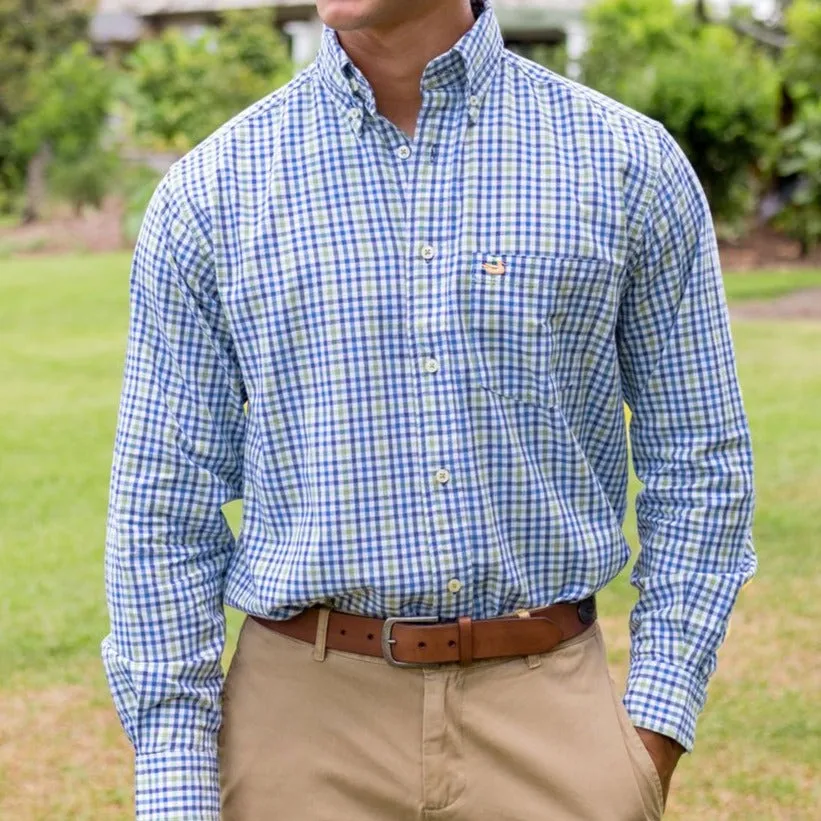 Southern Marsh 21 Cashiers Washed Gingham Dress Shirt