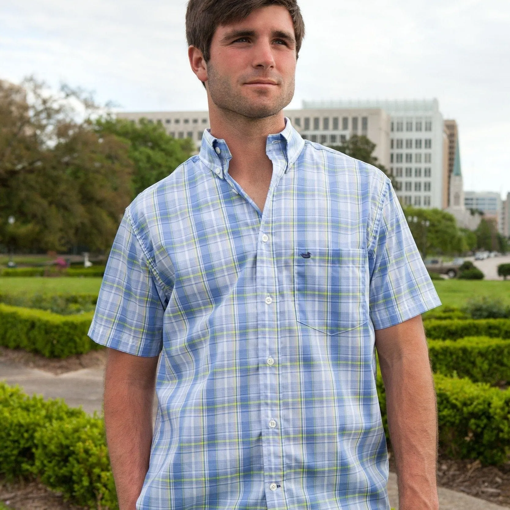 Southern Marsh 21 Catawba Plaid Dress Shirt - Short Sleeve